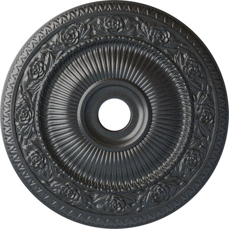 Logan Ceiling Medallion (Fits Canopies Up To 6 1/8), Hnd-Painted Pewter, 24 1/4OD X 3 7/8ID X 2P